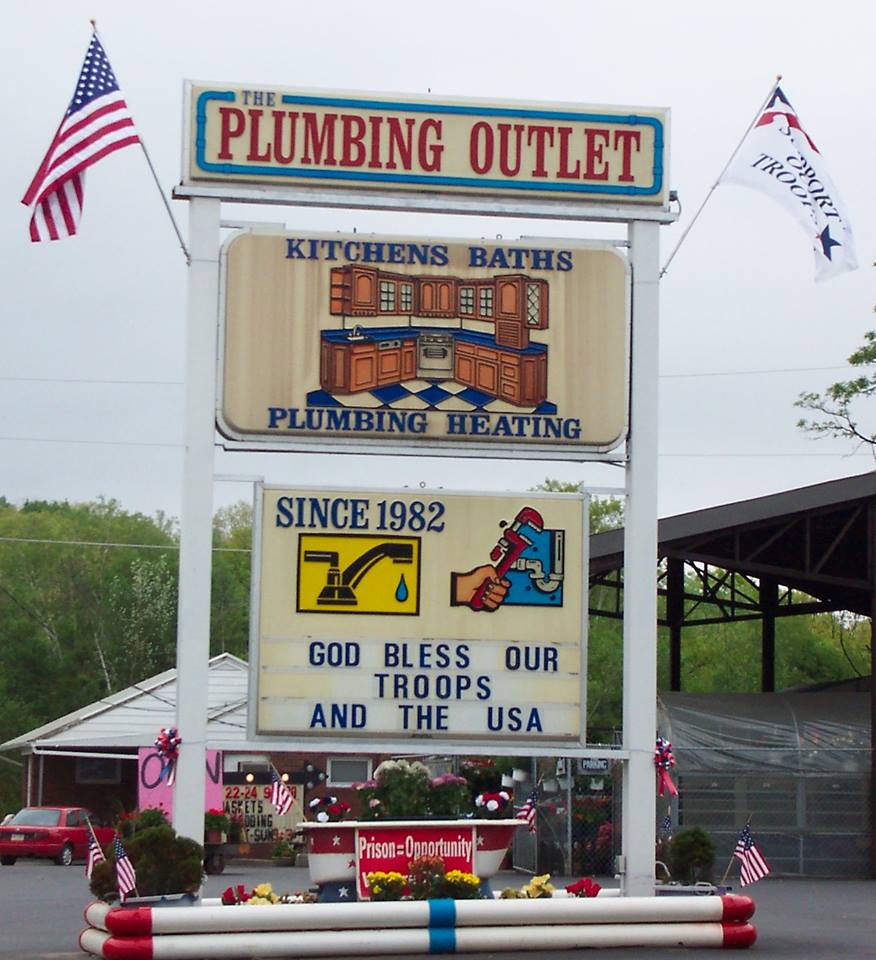 Plumbing Outlet Sign